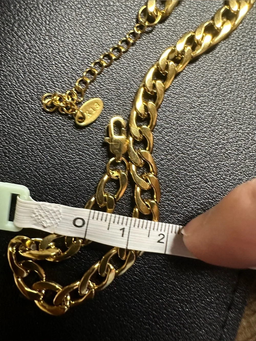 18K Gold Chain Bracelet 7mm waterproof non tarnish 8.5”